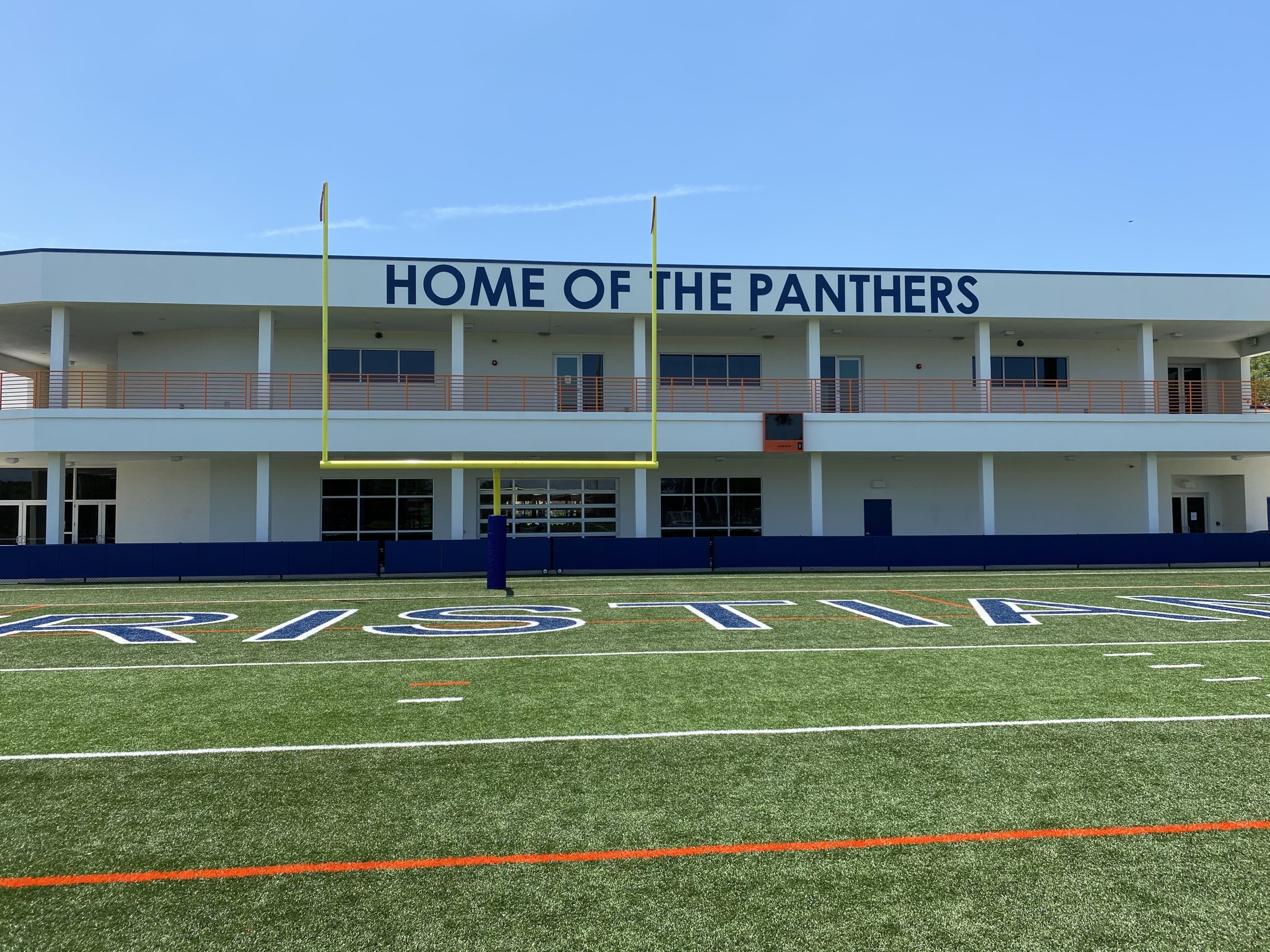 panthers football field padding